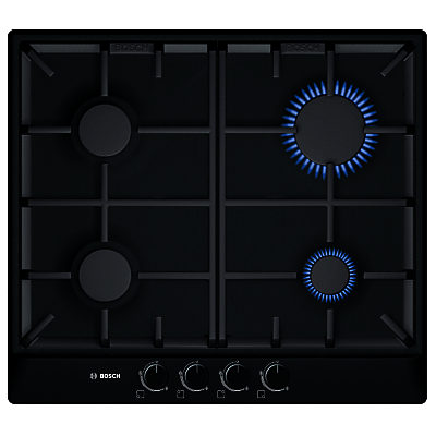 Bosch PCP616B90E Gas Hob, Black